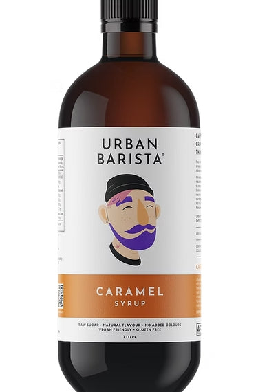Urban Barista Caramel Syrup 1L – Natural, Rich & Clean-Label Sweetness